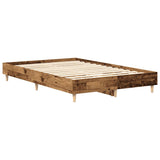 Cadre de lit sans matelas vieux bois 120x200 cm bois ingénierie