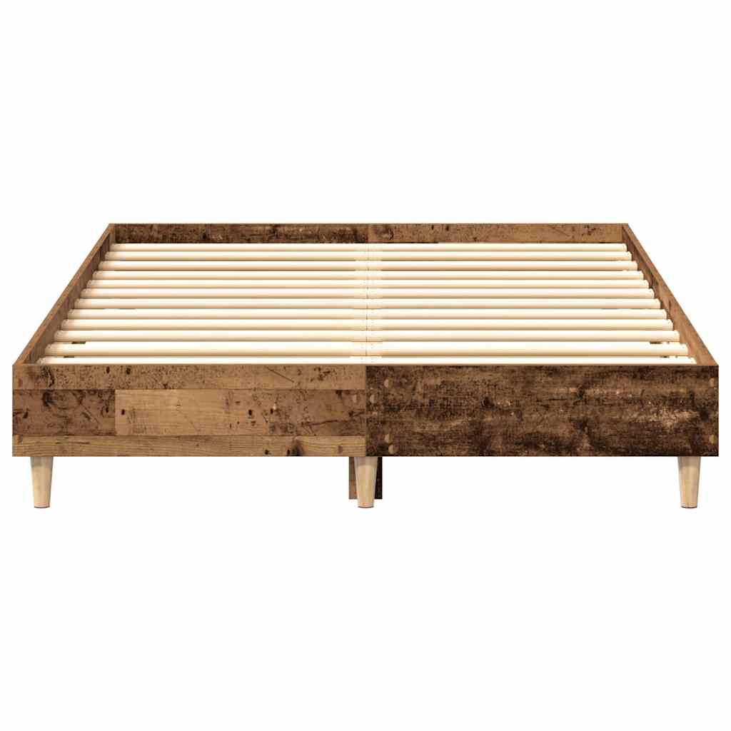 Cadre de lit sans matelas vieux bois 120x200 cm bois ingénierie