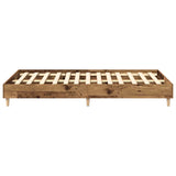 Cadre de lit sans matelas vieux bois 120x200 cm bois ingénierie