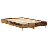 Cadre de lit sans matelas vieux bois 120x200 cm bois ingénierie