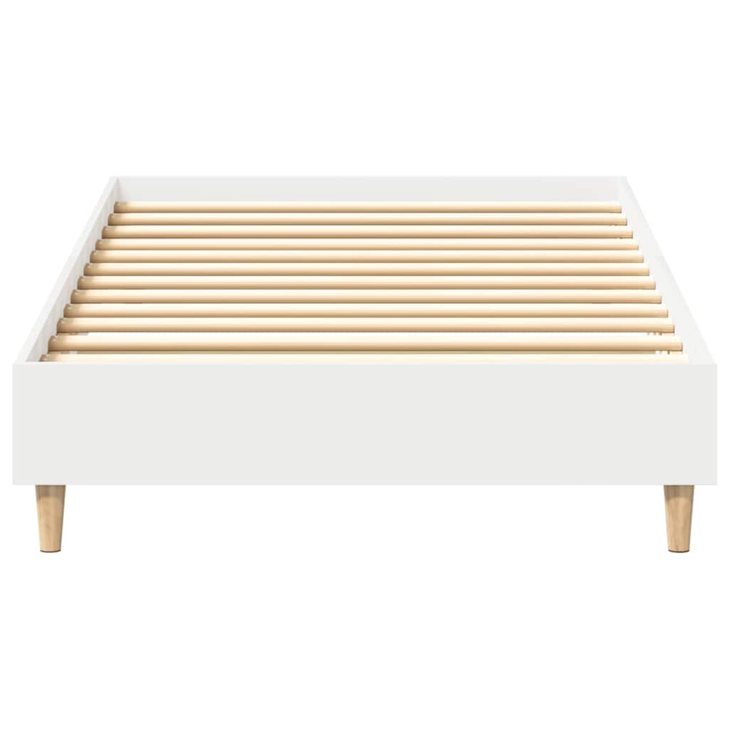 Cadre de lit sans matelas blanc 100x200 cm bois d'ingénierie