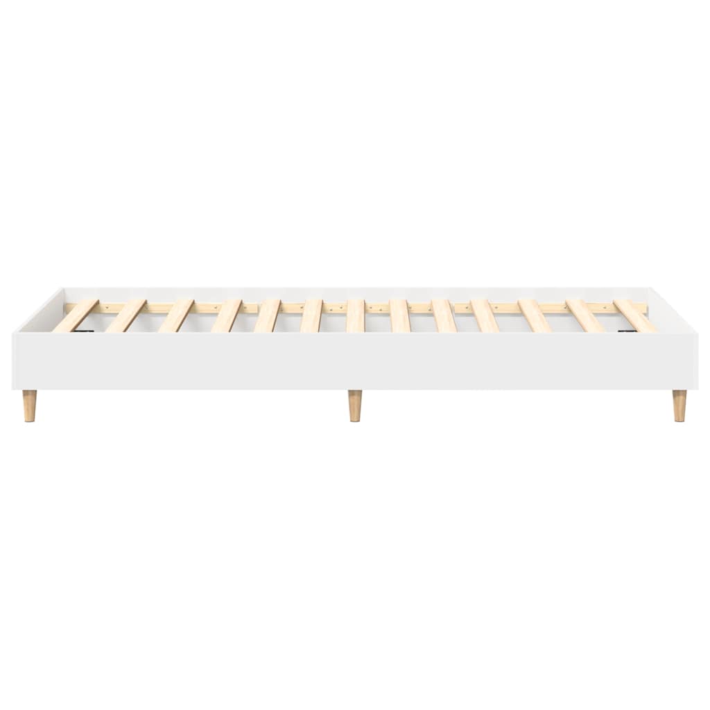 Cadre de lit sans matelas blanc 100x200 cm bois d'ingénierie