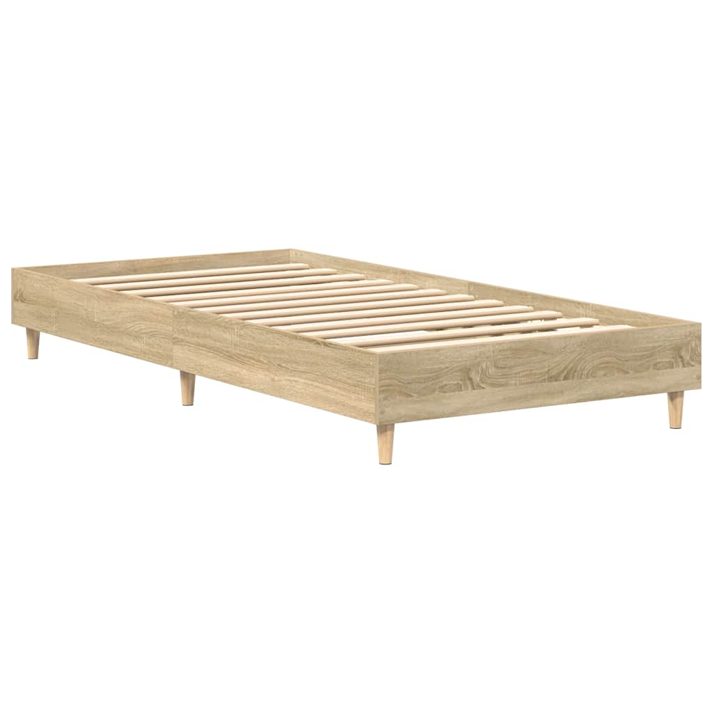 Cadre de lit sans matelas chêne sonoma 100x200 cm