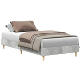 Cadre de lit sans matelas gris béton 100x200 cm bois ingénierie