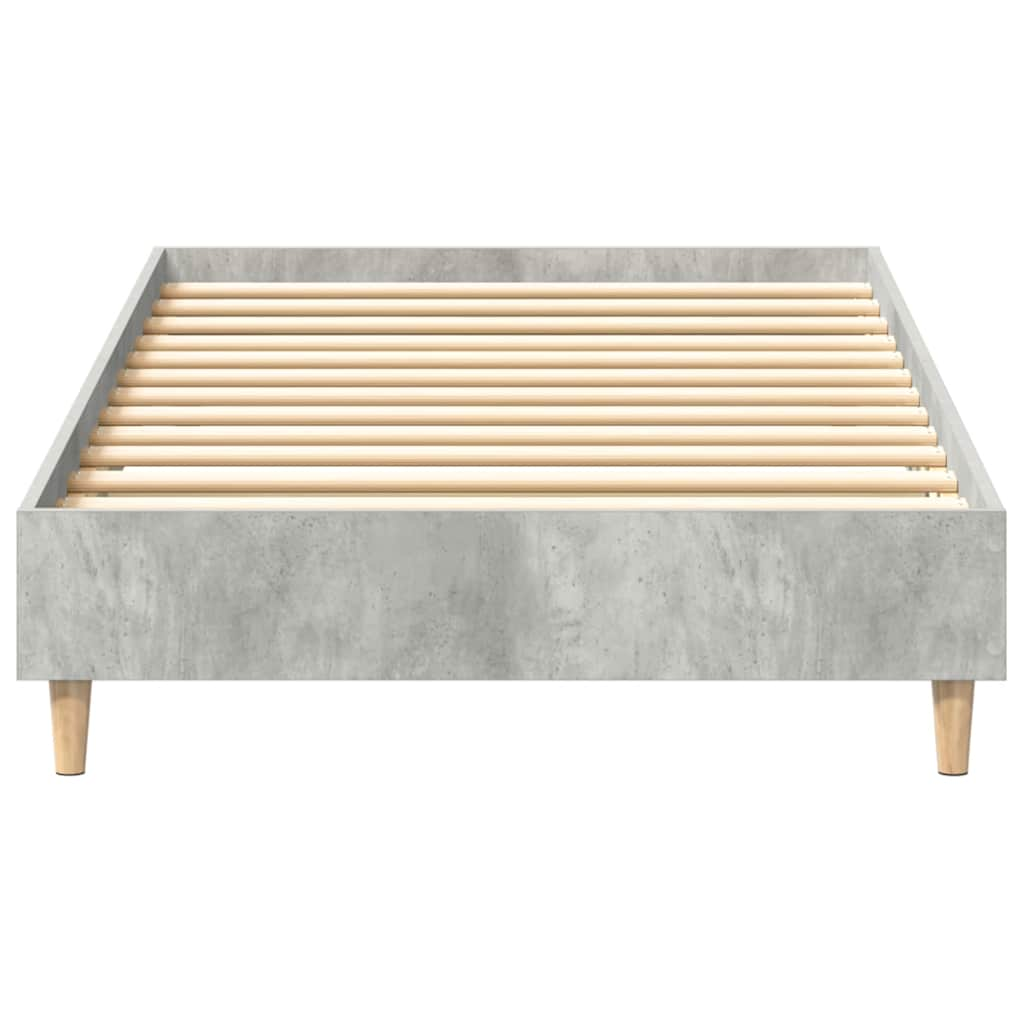 Cadre de lit sans matelas gris béton 100x200 cm bois ingénierie