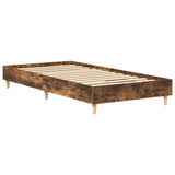 Cadre de lit sans matelas chêne fumé 100x200 cm bois ingénierie