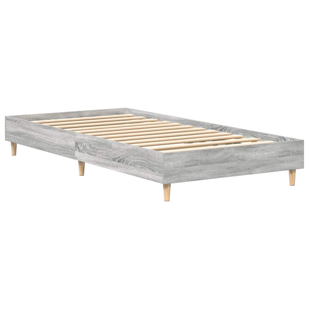 Cadre de lit sans matelas sonoma gris 100x200 cm