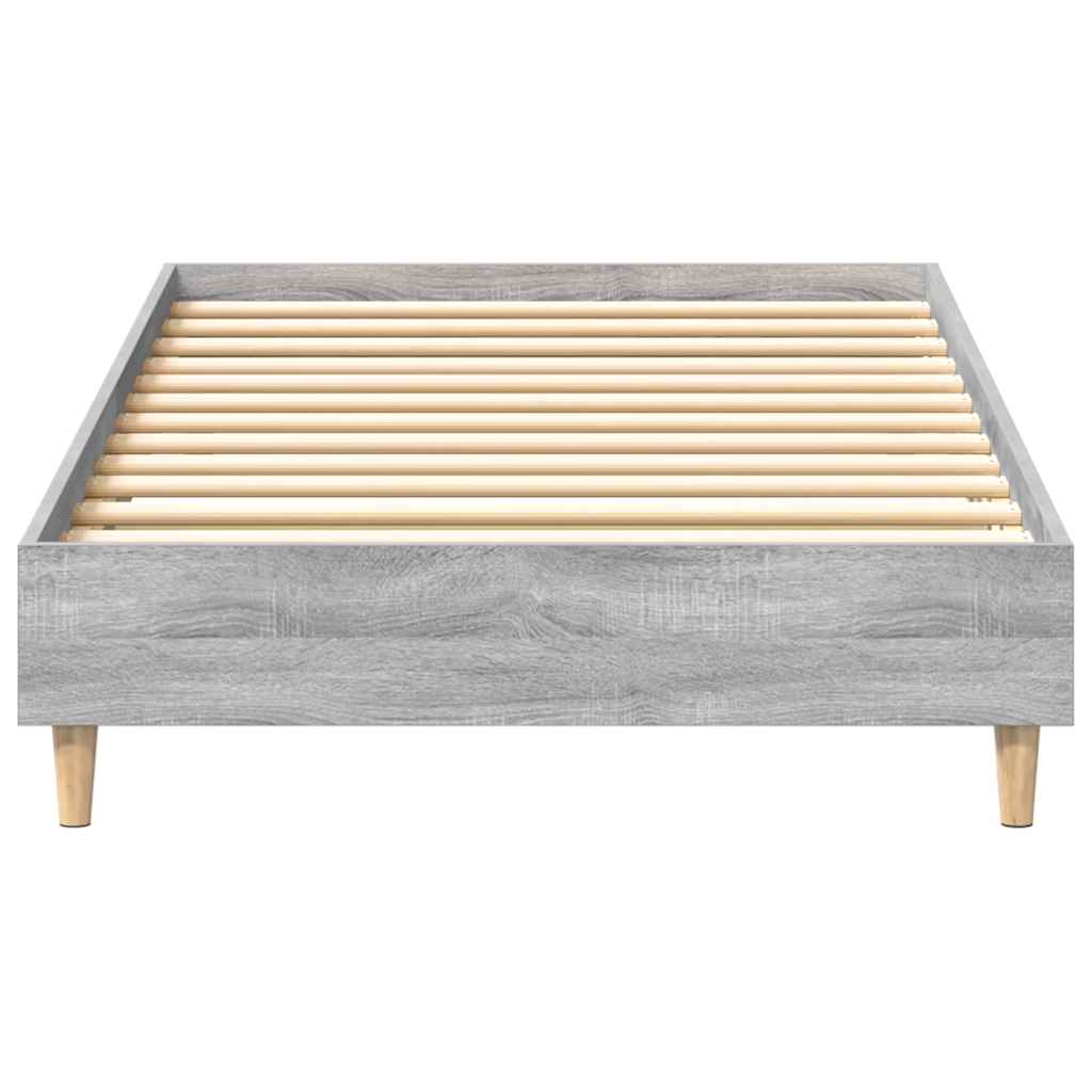 Cadre de lit sans matelas sonoma gris 100x200 cm