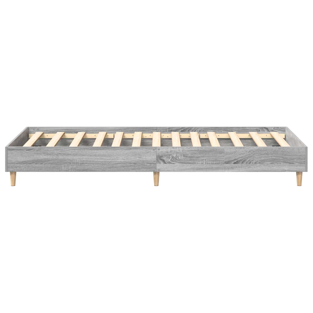 Cadre de lit sans matelas sonoma gris 100x200 cm