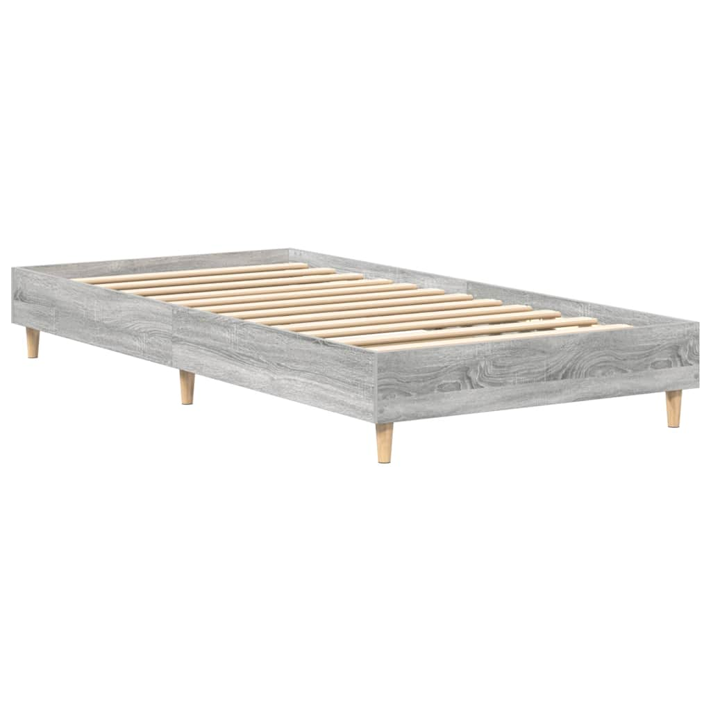 Cadre de lit sans matelas sonoma gris 100x200 cm