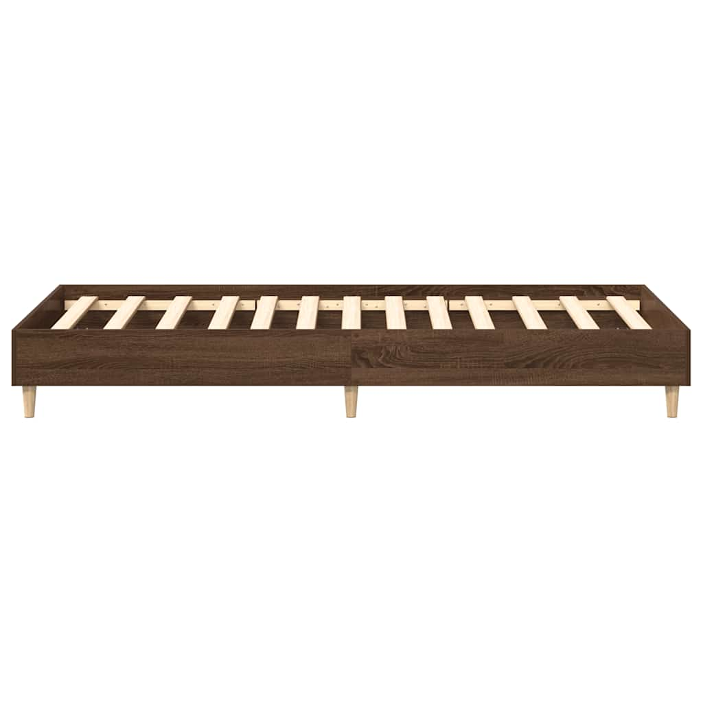 Cadre de lit sans matelas chêne marron 100x200 cm