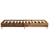 Cadre de lit sans matelas vieux bois 100x200 cm bois ingénierie