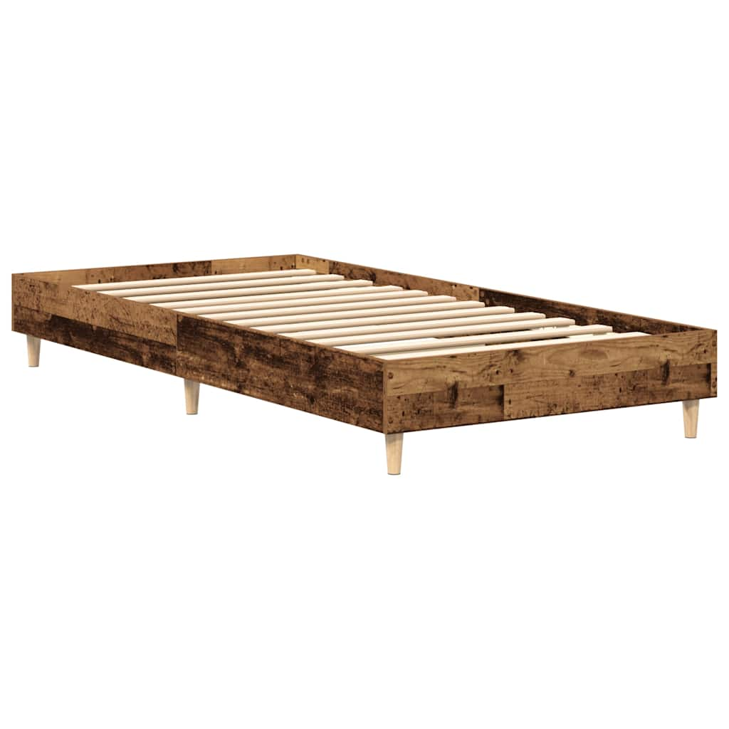 Cadre de lit sans matelas vieux bois 100x200 cm bois ingénierie