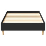 Cadre de lit sans matelas noir 90x200 cm bois d'ingénierie