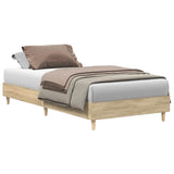 Bed frame without mattress sonoma oak 90x200 cm