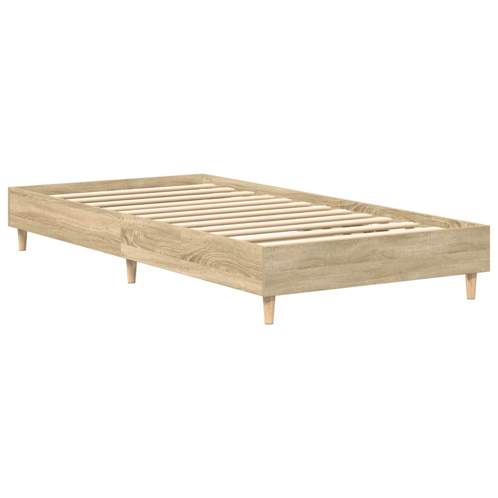 Bed frame without mattress sonoma oak 90x200 cm