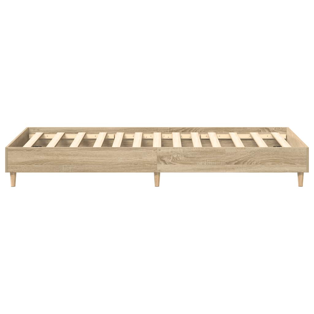 Bed frame without mattress sonoma oak 90x200 cm