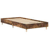 Cadre de lit sans matelas chêne fumé 90x200cm bois d'ingénierie