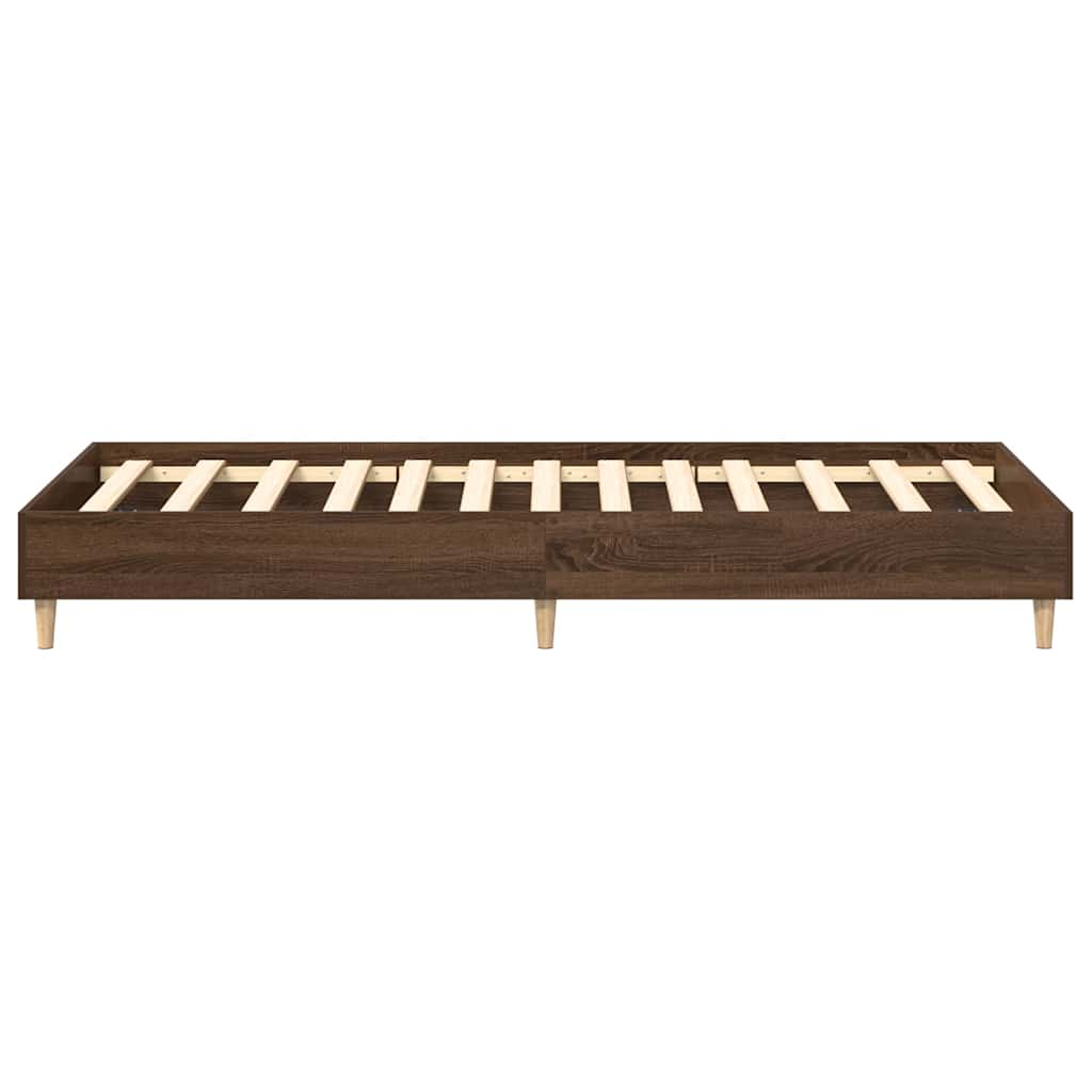 Cadre de lit sans matelas chêne marron 90x200cm bois ingénierie