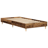 Cadre de lit sans matelas vieux bois 90x200 cm bois ingénierie