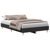 Cadre de lit sans matelas noir 140x190 cm bois d'ingénierie