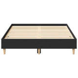 Cadre de lit sans matelas noir 140x190 cm bois d'ingénierie