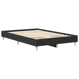 Cadre de lit sans matelas noir 140x190 cm bois d'ingénierie