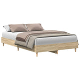 Cadre de lit sans matelas chêne sonoma 140x190 cm