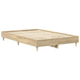 Cadre de lit sans matelas chêne sonoma 140x190 cm