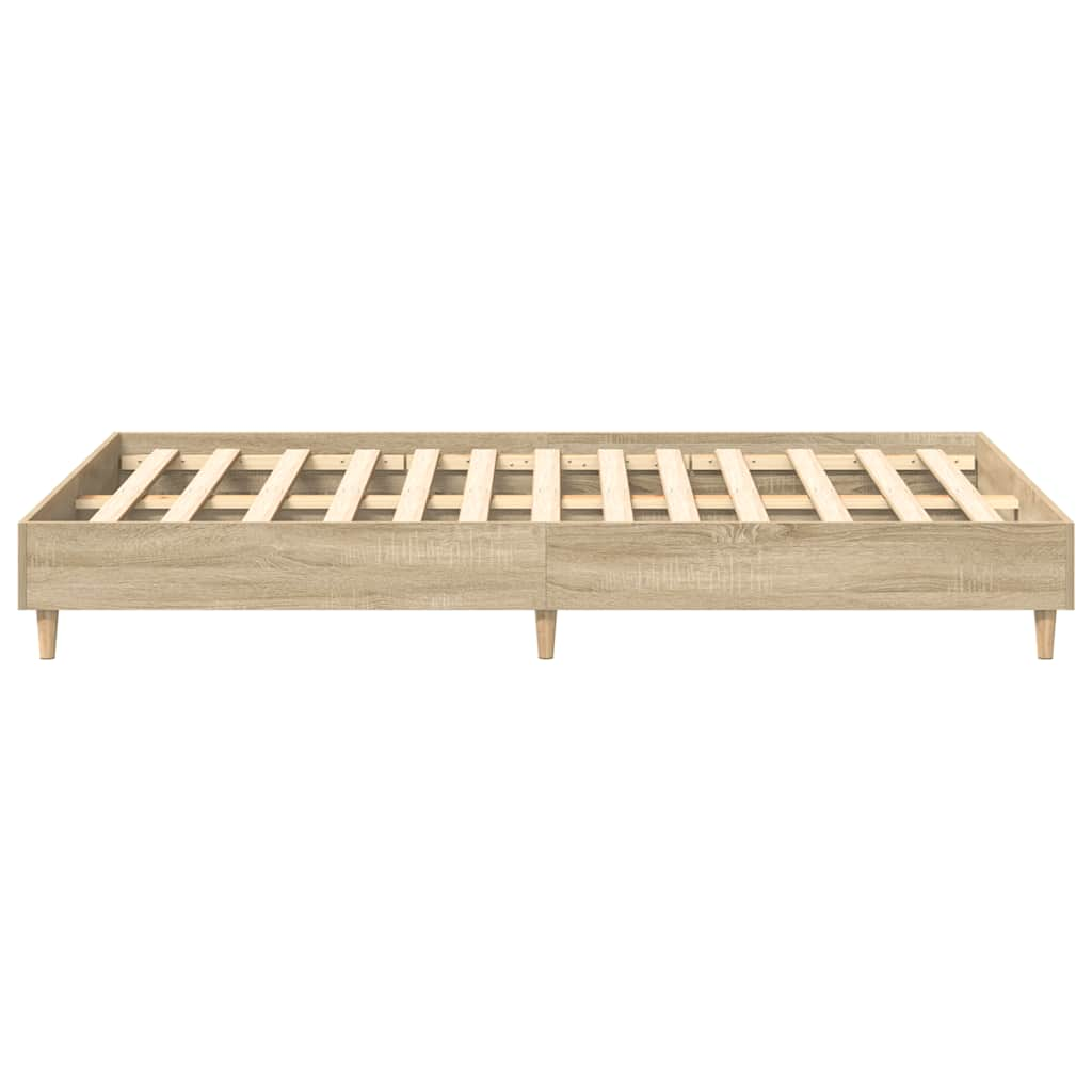 Cadre de lit sans matelas chêne sonoma 140x190 cm