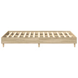 Cadre de lit sans matelas chêne sonoma 140x190 cm