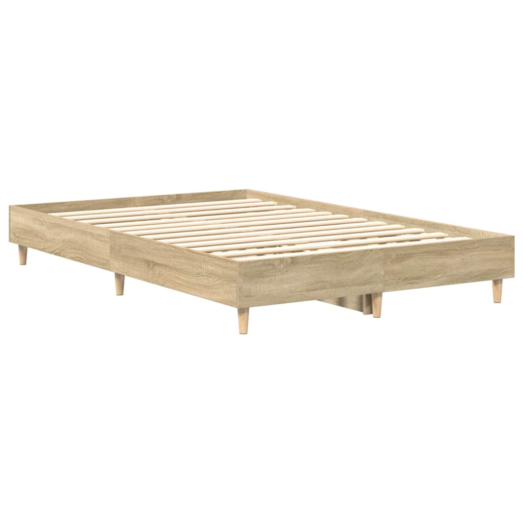 Cadre de lit sans matelas chêne sonoma 140x190 cm