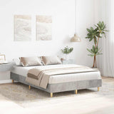 Cadre de lit sans matelas gris béton 140x190 cm bois ingénierie