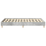 Cadre de lit sans matelas gris béton 140x190 cm bois ingénierie