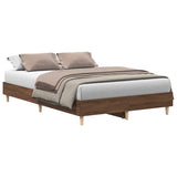 Cadre de lit sans matelas chêne marron 140x190 cm