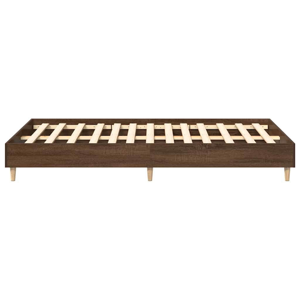 Cadre de lit sans matelas chêne marron 140x190 cm