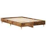 Cadre de lit sans matelas vieux bois 140x190 cm bois ingénierie