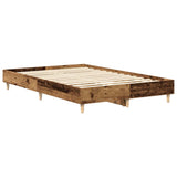 Cadre de lit sans matelas vieux bois 140x190 cm bois ingénierie