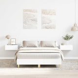 Cadre de lit sans matelas blanc 135x190 cm bois d'ingénierie