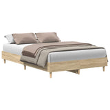 Cadre de lit sans matelas chêne sonoma 135x190 cm