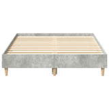 Cadre de lit sans matelas gris béton 135x190 cm bois ingénierie