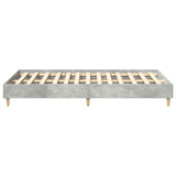 Cadre de lit sans matelas gris béton 135x190 cm bois ingénierie