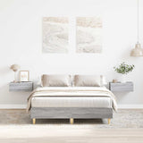 Cadre de lit sans matelas sonoma gris 135x190 cm