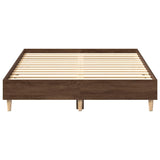 Cadre de lit sans matelas chêne marron 135x190 cm