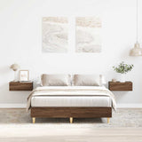 Cadre de lit sans matelas chêne marron 135x190 cm