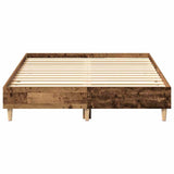 Cadre de lit sans matelas vieux bois 135x190 cm bois ingénierie