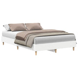 Cadre de lit sans matelas blanc 120x190 cm bois d'ingénierie