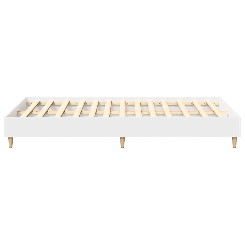 Cadre de lit sans matelas blanc 120x190 cm bois d'ingénierie