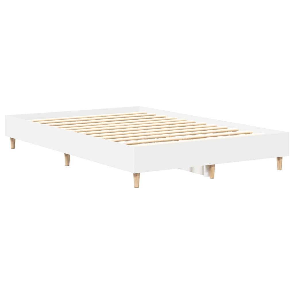 Cadre de lit sans matelas blanc 120x190 cm bois d'ingénierie