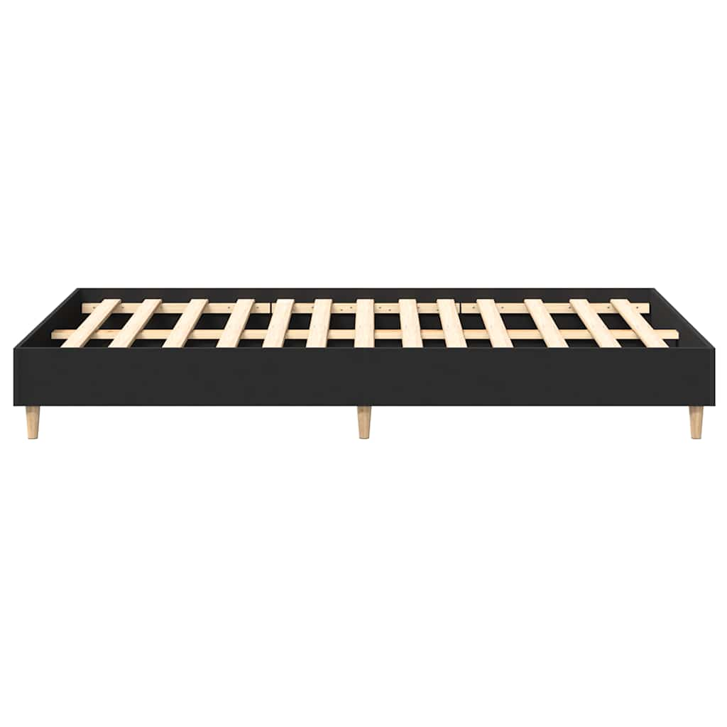 Cadre de lit sans matelas noir 120x190 cm bois d'ingénierie